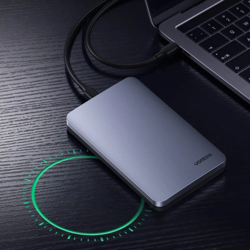 Buy UGREEN CM300 pocket enclosure for 2.5 \'\' SATA 3.0 6Gbps hard disk gray + cable USB - USB Type C 0.5m - UGR1283GRY - {ean13} - Home Screen Store Europe