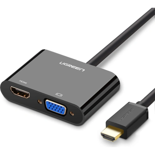 Kup Adaptér konvertor UGREEN CM101 mini HDMI (samec) - VGA (samice) / HDMI (samice) + mini jack 3,5mm (samice) černý - UGR1284BLK - {ean13} - Sklep Home Screen