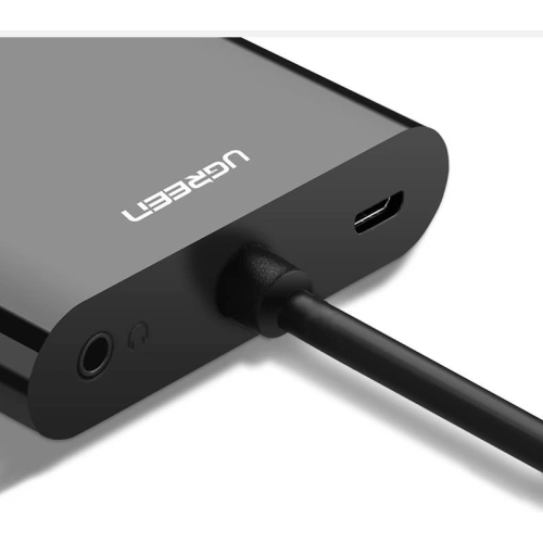 Kup UGREEN CM101 mini HDMI (férfi) - VGA (női) / HDMI (női) + mini jack 3,5mm (női) fekete átalakító konverter - UGR1284BLK - {ean13} - Sklep Home Screen