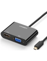 UGREEN MM115 Video-Adapter Micro HDMI zu HDMI + VGA 30 cm Schwarz