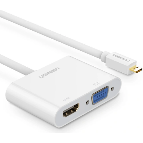 Kup Videoadaptér UGREEN MM115 micro HDMI - HDMI + VGA 30cm černý - UGR1285BLK - {ean13} - Sklep Home Screen