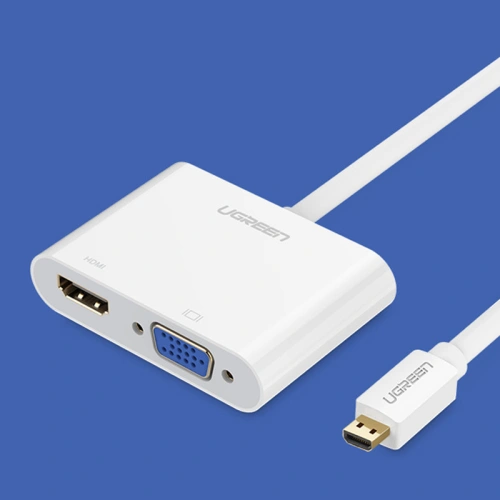 Kup Videoadaptér UGREEN MM115 micro HDMI - HDMI + VGA 30cm černý - UGR1285BLK - {ean13} - Sklep Home Screen