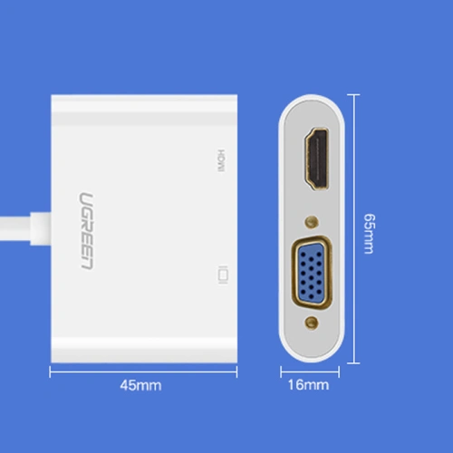 Kup Videoadaptér UGREEN MM115 micro HDMI - HDMI + VGA 30cm černý - UGR1285BLK - {ean13} - Sklep Home Screen