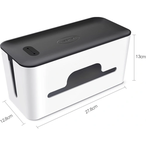 Kup Organizer pentru cabluri UGREEN LP110, recipient pentru prize S 27,8x13x12,8cm, alb-negru. - UGR1286BLKWHT - {ean13} - Sklep Home Screen