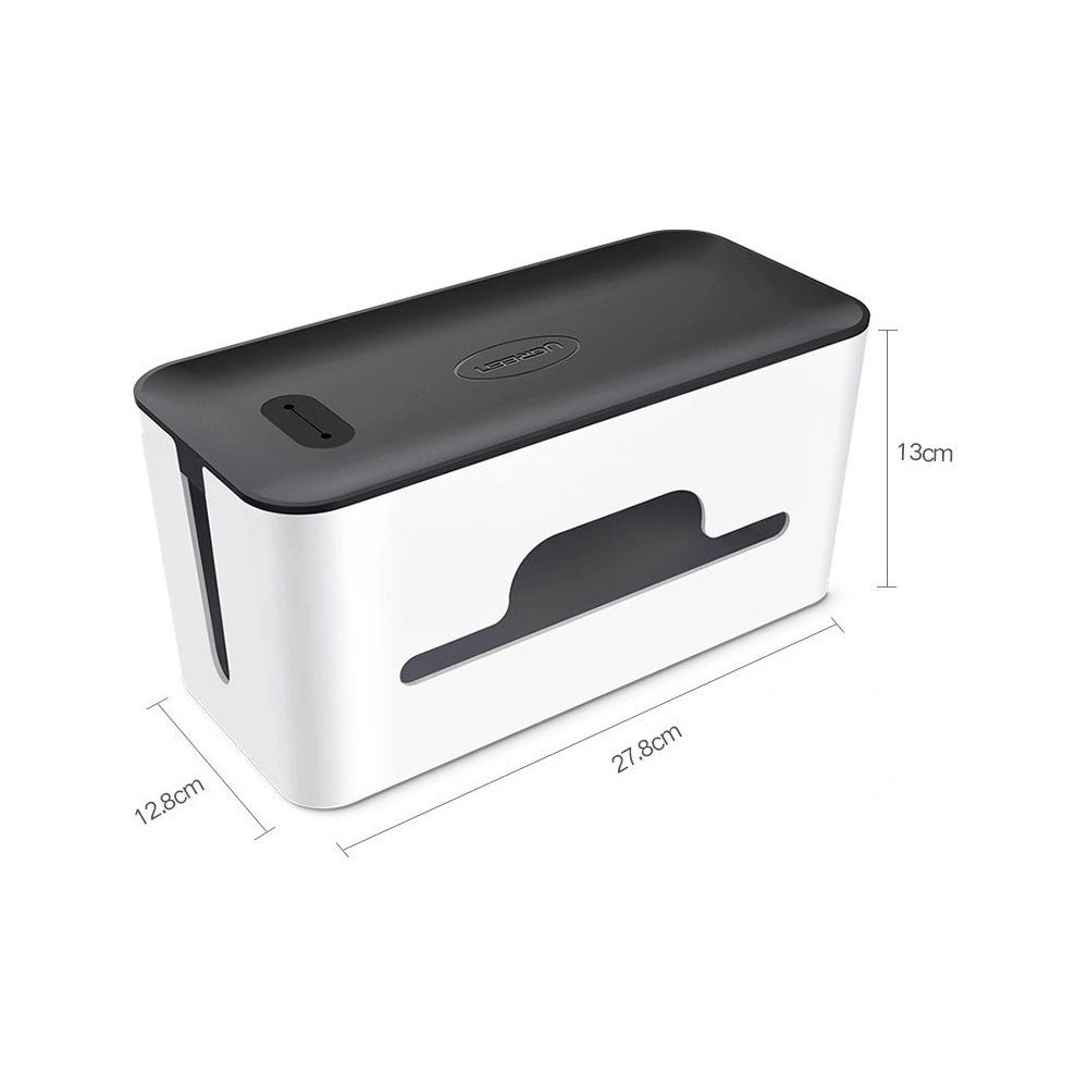 Organizer do kabli UGREEN LP110 pojemnik na listwy S 27,8x13x12,8cm czarno-biały