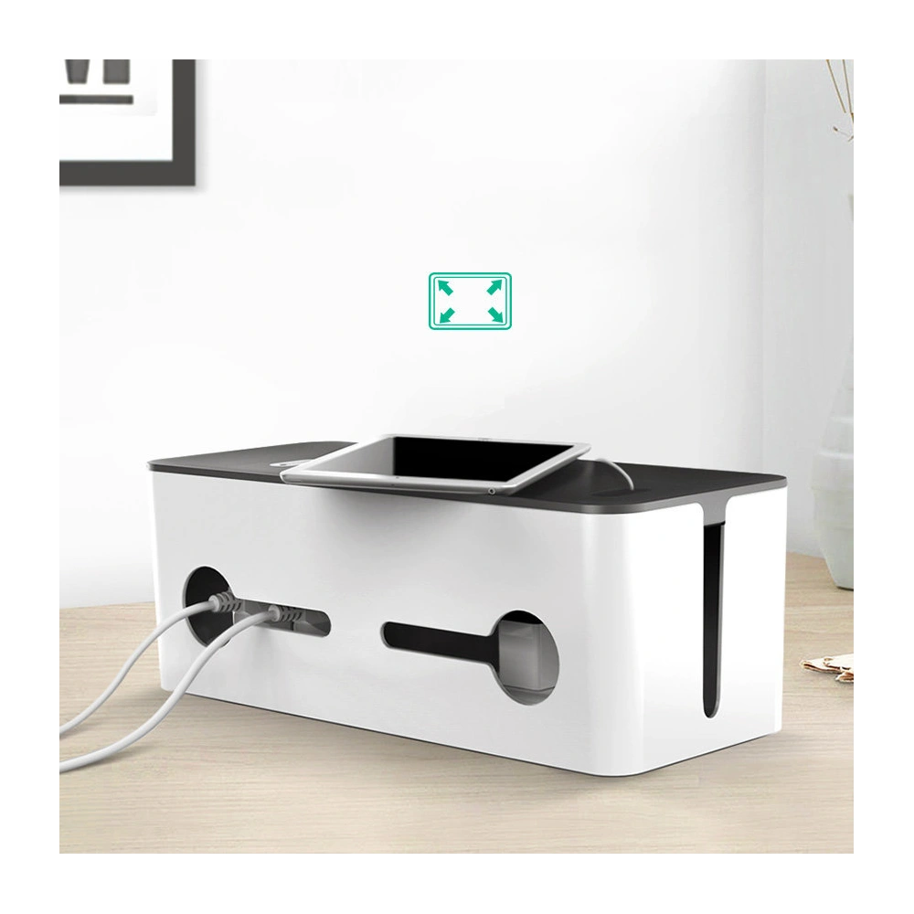 Organizer do kabli UGREEN LP110 pojemnik na listwy S 27,8x13x12,8cm czarno-biały