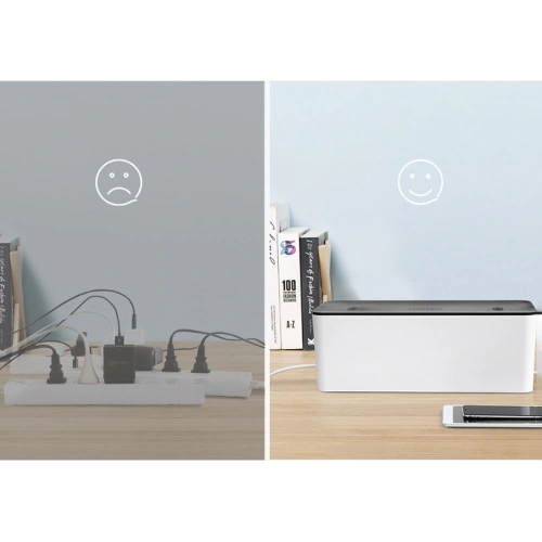 Kup Organizer na kabel UGREEN LP110, kontejner na lišty L 42,5x17,5x15,5cm černo-bílý. - UGR1287BLKWHT - {ean13} - Sklep Home Screen