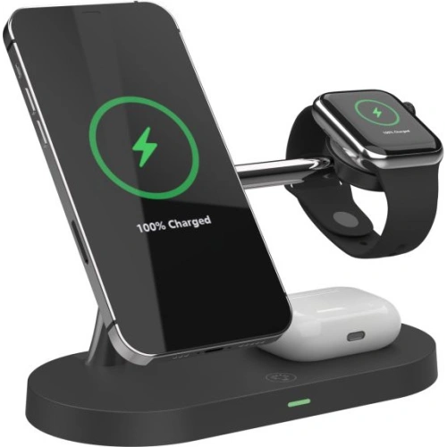 Kup Bezdrátová nabíječka MagSafe Tech-Protect A14 3in1 Magnetic Wireless Charger Black - THP1136BLK - {ean13} - Sklep Home Screen