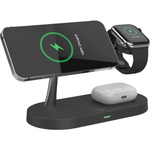 Kup Bezdrátová nabíječka MagSafe Tech-Protect A14 3in1 Magnetic Wireless Charger Black - THP1136BLK - {ean13} - Sklep Home Screen