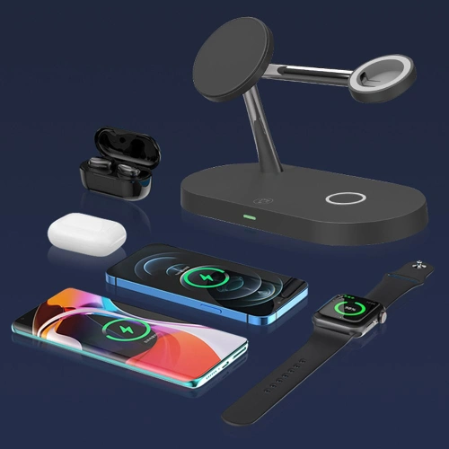 Kup Bezdrátová nabíječka MagSafe Tech-Protect A14 3in1 Magnetic Wireless Charger Black - THP1136BLK - {ean13} - Sklep Home Screen
