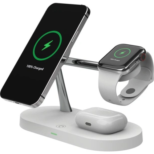 Kup Bezdrátová nabíječka MagSafe Tech-Protect A14 3v1 Magnetic Wireless Charger Bílá - THP1137WHT - {ean13} - Sklep Home Screen