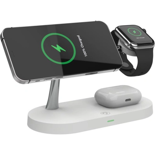 Kup Bezdrátová nabíječka MagSafe Tech-Protect A14 3v1 Magnetic Wireless Charger Bílá - THP1137WHT - {ean13} - Sklep Home Screen