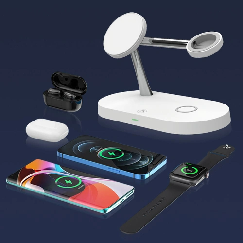 Kup Bezdrátová nabíječka MagSafe Tech-Protect A14 3v1 Magnetic Wireless Charger Bílá - THP1137WHT - {ean13} - Sklep Home Screen