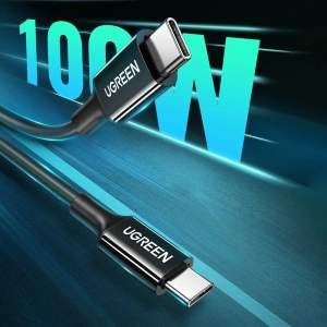 Cablul UGREEN US300 USB-C - USB-C 1m alb