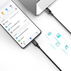 Cablul UGREEN US300 USB-C - USB-C 1m alb