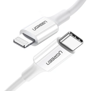 Kabel UGREEN US171 USB-C - Lightning MFi 3A 1.5m biały