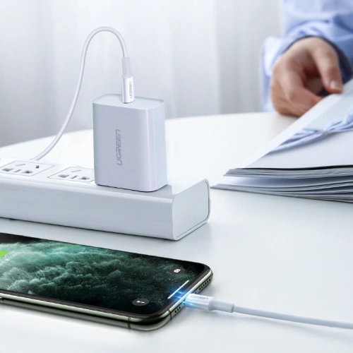 Kup Cablul UGREEN US171 USB-C - Lightning MFi 3A 1.5m alb - UGR1290WHT - {ean13} - Sklep Home Screen