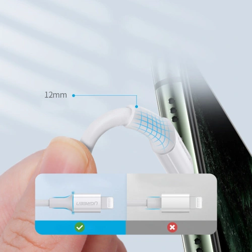 Kup Cablul UGREEN US171 USB-C - Lightning MFi 3A 1.5m alb - UGR1290WHT - {ean13} - Sklep Home Screen