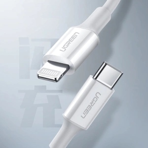 Kabel UGREEN US171 USB-C - Lightning MFi 3A 0.5m biały