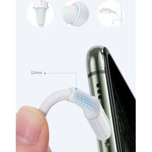 Kabel UGREEN US171 USB-C - Lightning MFi 3A 0.5m biały