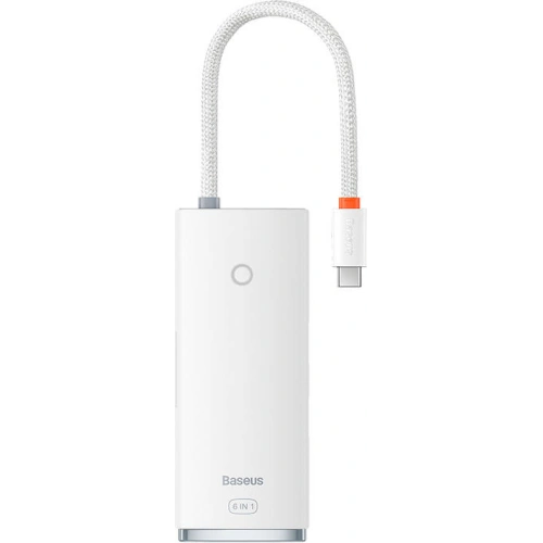 Kup Hub 6-in-1 Baseus Lite Series, USB-C zu 2x USB 3.0 + HDMI + USB-C + TF/SD (weiß) - BSU3373WHT - {ean13} - Sklep Home Screen