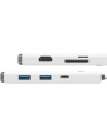 Kup Hub 6-in-1 Baseus Lite Series, USB-C zu 2x USB 3.0 + HDMI + USB-C + TF/SD (weiß) - BSU3373WHT - {ean13} - Sklep Home Screen