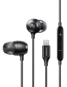 UGREEN EP104 Lightning MFI fülhallgató 1.15m fekete