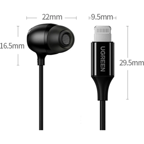 Kup UGREEN EP104 Lightning MFI Kopfhörer 1.15m schwarz - UGR1293BLK - {ean13} - Sklep Home Screen