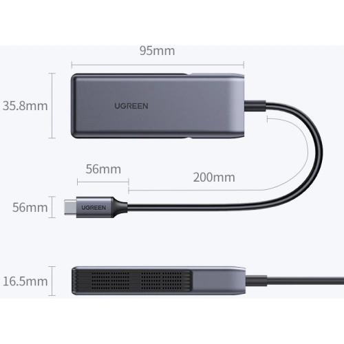 Kup UGREEN CM312 USB-C Adapter - Ethernet RJ-45 5Gbps schwarz - UGR1294BLK - {ean13} - Sklep Home Screen