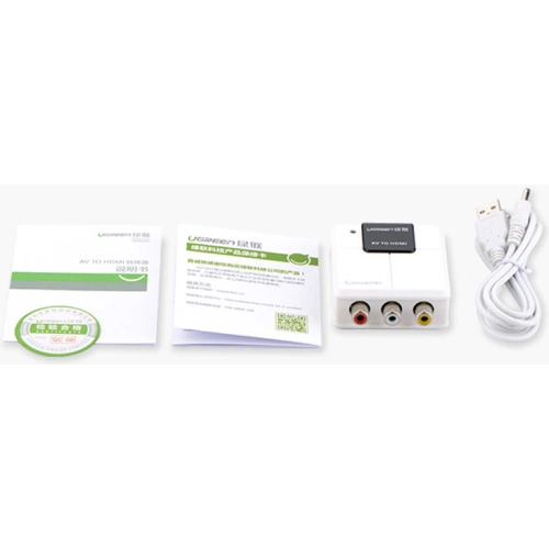 Buy UGREEN converter of analog-to-digital audio-video signal RCA - HDMI white - UGR1295WHT - {ean13} - Home Screen Store Europe