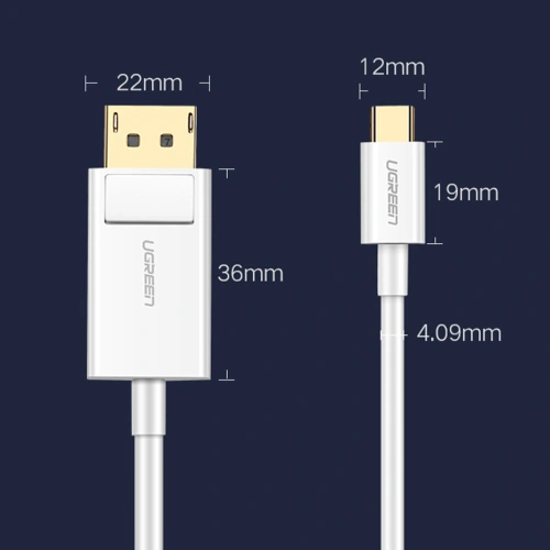 Kup Adaptor unidirecțional UGREEN MM139 USB-C - Display Port 4K 1,5m negru - UGR1296BLK - {ean13} - Sklep Home Screen