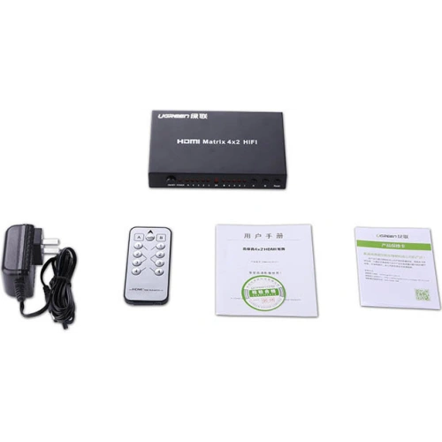 Buy UGREEN signal splitter 4x HDMI (input) to 2x HDMI (output) switch splitter switch 4K / FullHD black - UGR1297BLK - {ean13} - Home Screen Store Europe