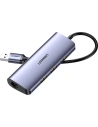 UGREEN CM252 USB-C adapter HUB - 3 x USB / Ethernet RJ-45 / microUSB szürke