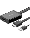 Jednosměrný adaptér UGREEN MM107 HDMI (samec) - Display Port (samice) + USB (pro napájení) 0,5m černý