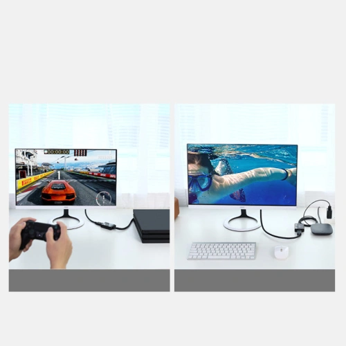Kup Jednosměrný adaptér UGREEN MM107 HDMI (samec) - Display Port (samice) + USB (pro napájení) 0,5m černý - UGR1305BLK - {ean13} - Sklep Home Screen
