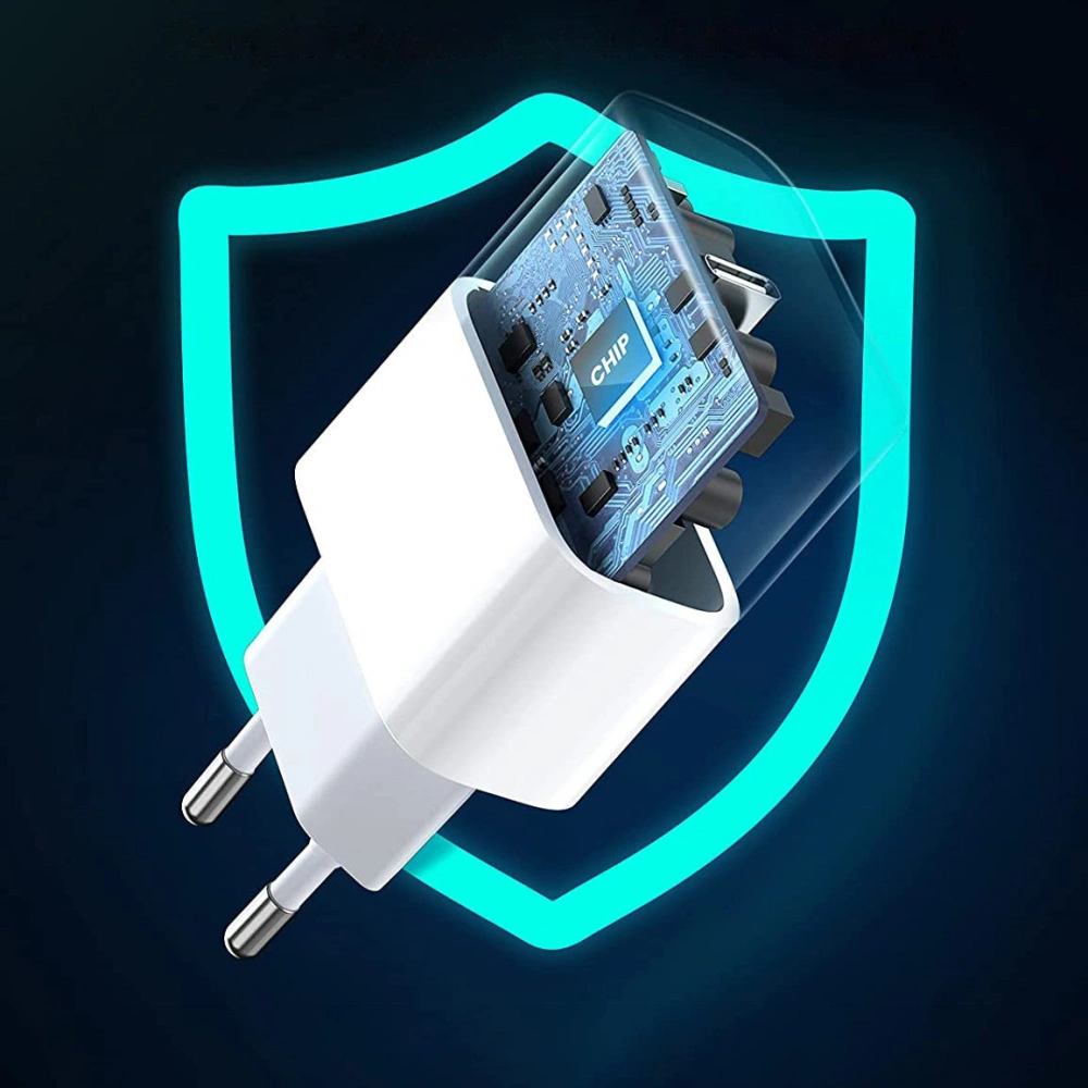 Ładowarka sieciowa UGREEN USB-C Power Delivery 20W + kabel USB-C - Lightning MFI biały