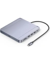 Hub UGREEN CM522 USB-C - 3 x USB 3.1 Gen 1 + SD/TF + RJ45 šedý