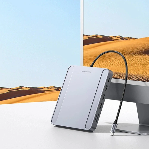 Kup Hub UGREEN CM522 USB-C - 3 x USB 3.1 Gen 1 + SD/TF + RJ45 šedý - UGR1315GRY - {ean13} - Sklep Home Screen