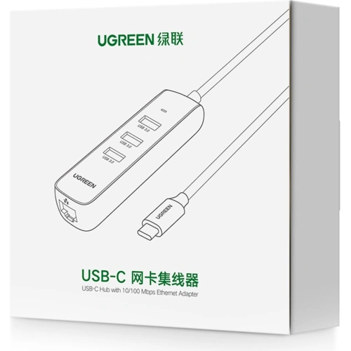 Kup Hub UGREEN CM416 4w1 USB-C - 3x USB 3.1 Gen 1 + RJ45 PD bílý - UGR1316WHT - {ean13} - Sklep Home Screen