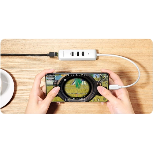 Kup Hub UGREEN CM416 4w1 USB-C - 3x USB 3.1 Gen 1 + RJ45 PD bílý - UGR1316WHT - {ean13} - Sklep Home Screen