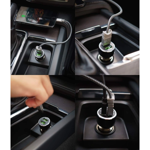 Kup Ładowarka samochodowa Ringke RealX2 2x Quick Charge 3.0 Black - RGK921 - {ean13} - Sklep Home Screen