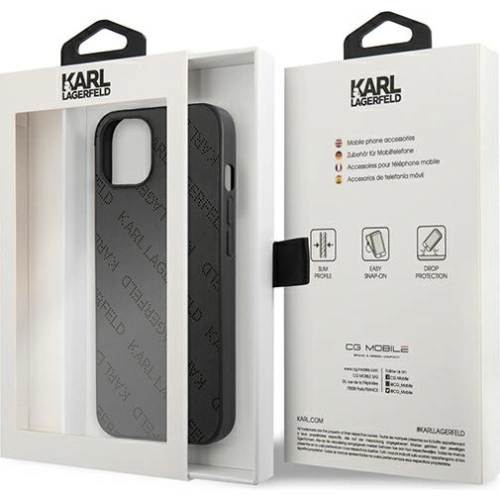 Kup Hülle Karl Lagerfeld KLHCP13SPTLK Apple iPhone 13 mini Hardcase schwarz/black Perforated Allover - KLD949BLK - {ean13} - Sklep Home Screen