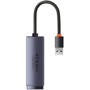 Adapter sieciowy Baseus Lite Series USB do RJ45, 100Mbps (szary)