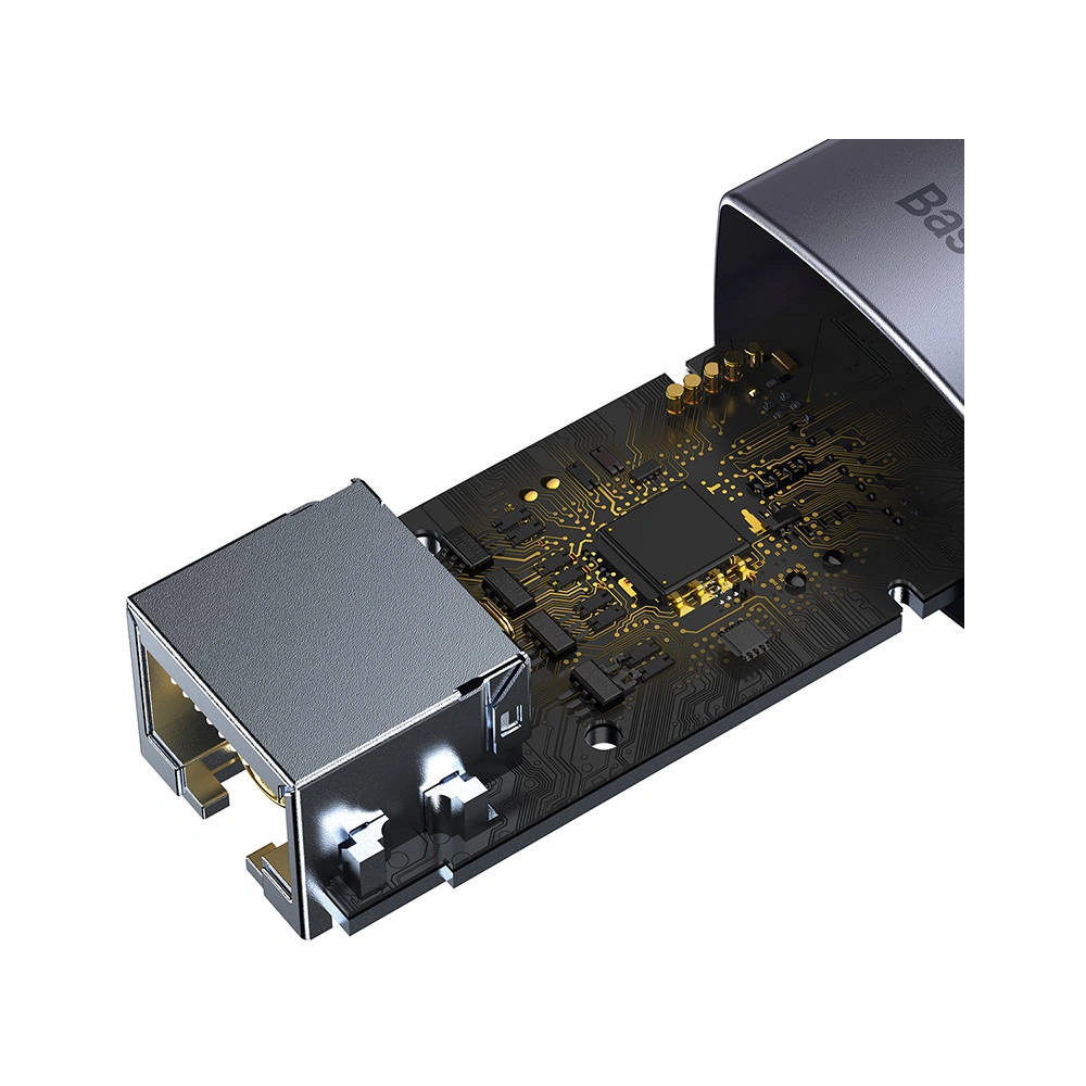 Adapter sieciowy Baseus Lite Series USB do RJ45, 100Mbps (szary)