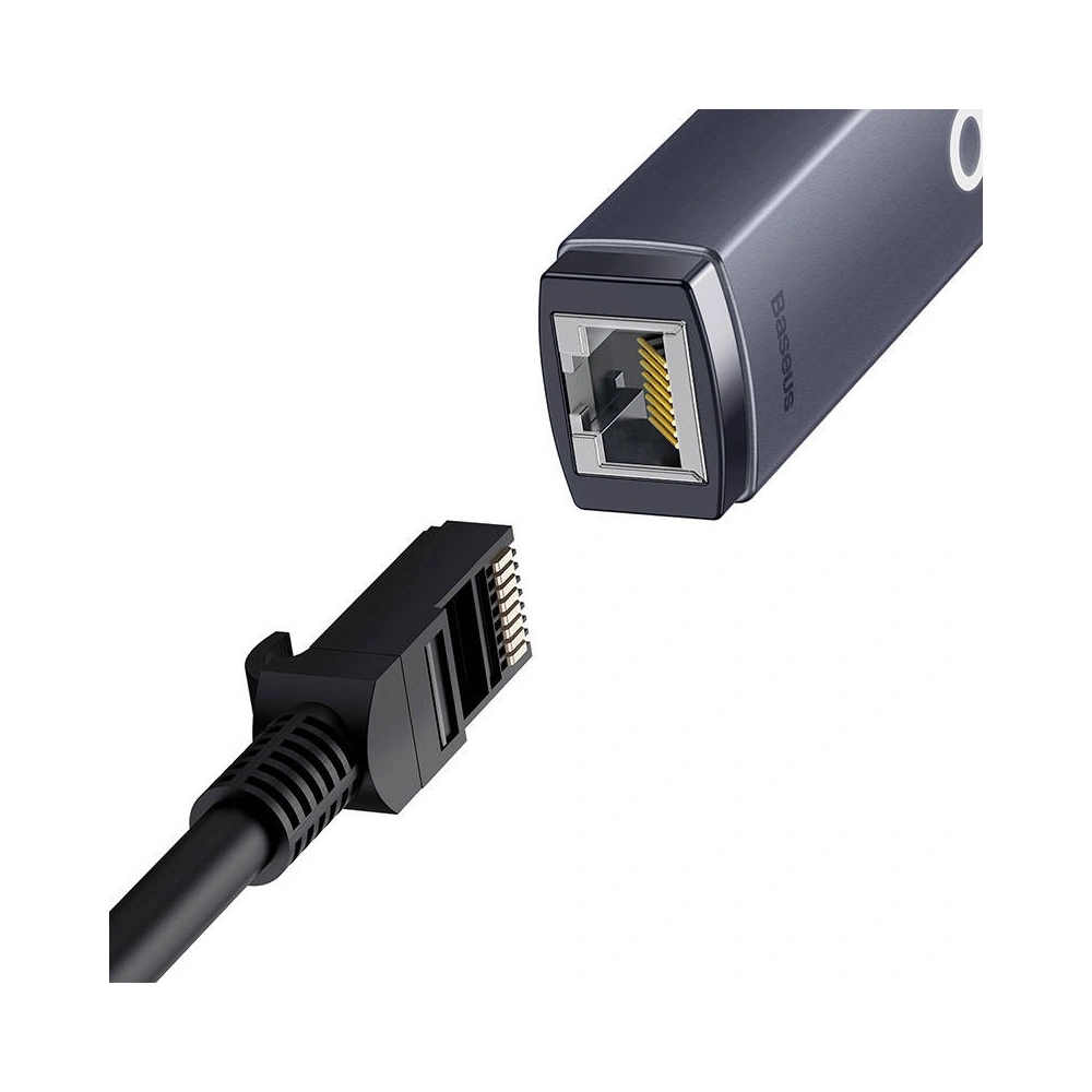 Adapter sieciowy Baseus Lite Series USB do RJ45, 100Mbps (szary)