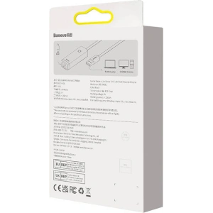 Adapter sieciowy Baseus Lite Series USB do RJ45, 100Mbps (szary)
