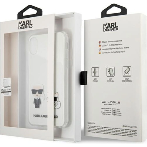 Buy Karl Lagerfeld KLHCI65CKTR Apple iPhone XS Max hardcase Transparent Karl & Choupette - KLD950CL - {ean13} - Home Screen Store Europe