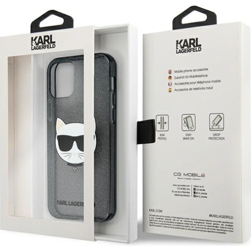 Kup Hülle Karl Lagerfeld KLHCP12MCHTUGLB Apple iPhone 12/12 Pro schwarz/black Hardcase Glitter Choupette - KLD951BLK - {ean13} - Sklep Home Screen