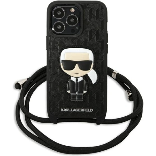 Kup Etui Karl Lagerfeld KLHCP13LCMNIPK Apple iPhone 13 Pro hardcase czarny/black Leather Monogram Patch and Cord Iconik - KLD952BLK - {ean13} - Sklep Home Screen
