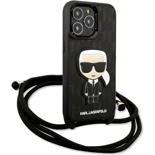Kup Etui Karl Lagerfeld KLHCP13LCMNIPK Apple iPhone 13 Pro hardcase czarny/black Leather Monogram Patch and Cord Iconik - KLD952BLK - {ean13} - Sklep Home Screen